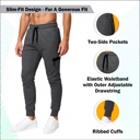Black & Charcoal & Grey(Tech) XXXL Men’s Tech Fleece Jogger Sweatpants (3 Pack) - Ideal for Training or Casual Wear